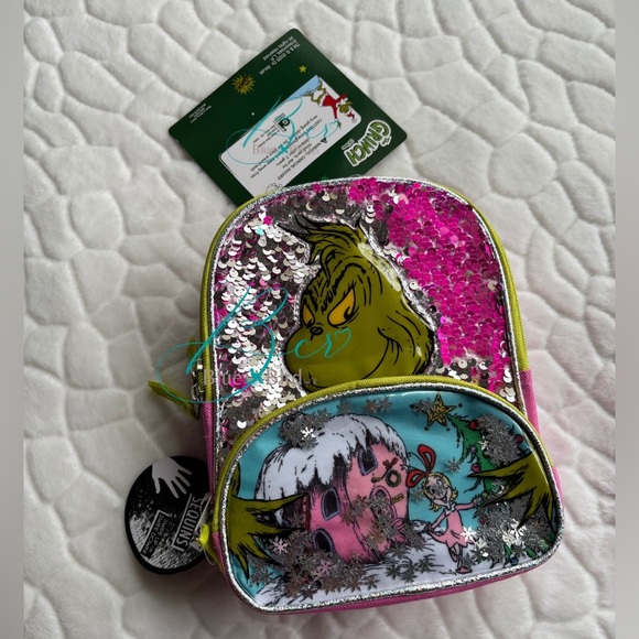 Grinch Sequin Kids Backpack - Picture 11 of 11